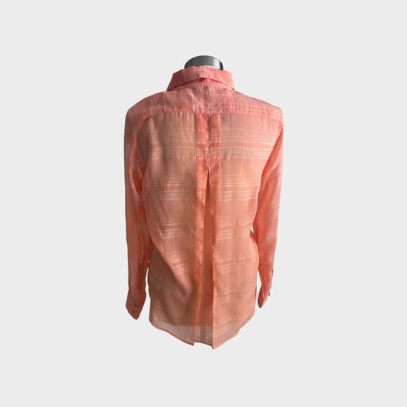 Merrell Sherbet Womens Small Peach Orange NEW Button Front Shirt - Picture 5 of 12